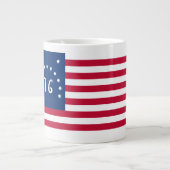 Bennington's Banner: De 76 Amerikaanse Battle Flag Grote Koffiekop (Voorkant)