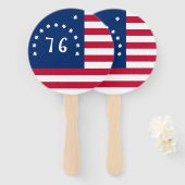 Bennington's Banner: De 76 Amerikaanse Battle Flag Handwaaier (Voorkant en achterkant)