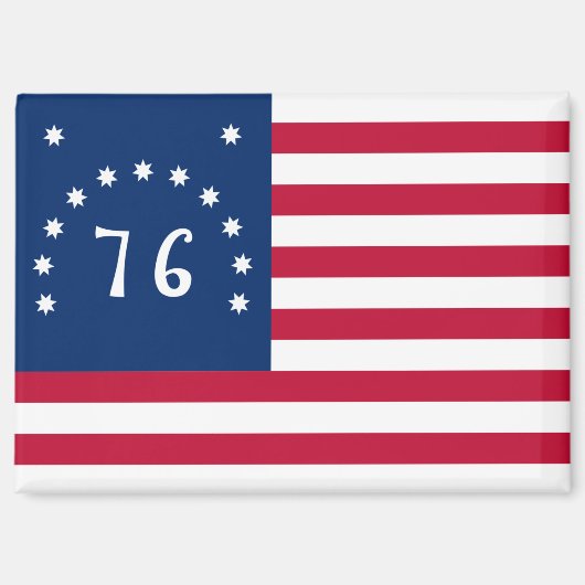 Bennington's Banner: De 76 Amerikaanse Battle Flag Magneet (Voorkant)