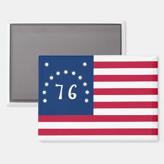 Bennington's Banner: De 76 Amerikaanse Battle Flag Magneet (Voorkant / Achterkant)