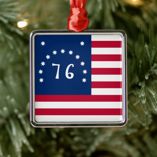Bennington's Banner: De 76 Amerikaanse Battle Flag Metalen Ornament (Boom)