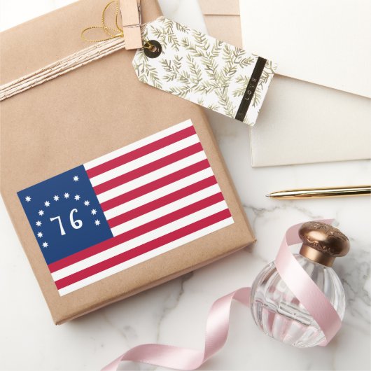 Bennington's Banner: De 76 Amerikaanse Battle Flag Rechthoekige Sticker (Geschenken)