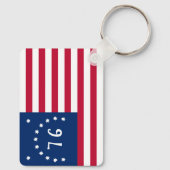 Bennington's Banner: De 76 Amerikaanse Battle Flag Sleutelhanger (Achterkant)