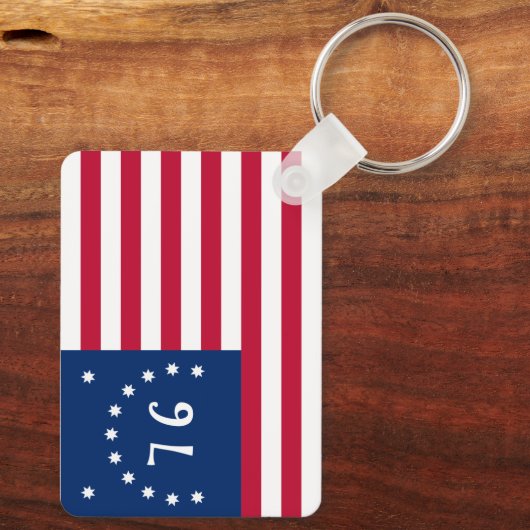 Bennington's Banner: De 76 Amerikaanse Battle Flag Sleutelhanger (Achterkant)