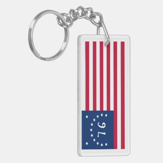 Bennington's Banner: De 76 Amerikaanse Battle Flag Sleutelhanger (Voorkant Links)