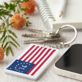 Bennington's Banner: De 76 Amerikaanse Battle Flag Sleutelhanger (Voorkant Rechts)