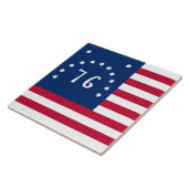 Bennington's Banner: De 76 Amerikaanse Battle Flag Tegeltje (Zijkant)