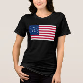 Bennington's Banner: De 76 Amerikaanse Battle Flag Tri-Blend Shirt (Voorkant)