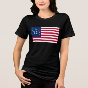 Bennington's Banner: De 76 Amerikaanse Battle Flag Tri-Blend Shirt