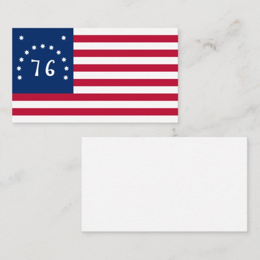 Bennington's Banner: De 76 Amerikaanse Battle Flag Visitekaartje (Voorkant / Achterkant)