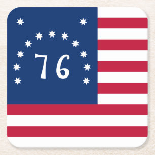 Bennington's Banner: De 76 Amerikaanse oorlogsvaan Kartonnen Onderzetters