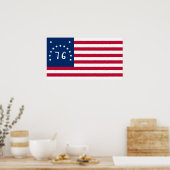 Bennington's Banner: De 76 Amerikaanse oorlogsvaan Poster (Keuken)