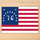 Bennington's Banner: De 76 Amerikaanse Vlag Acryl Uitnodigingen (Voorkant)