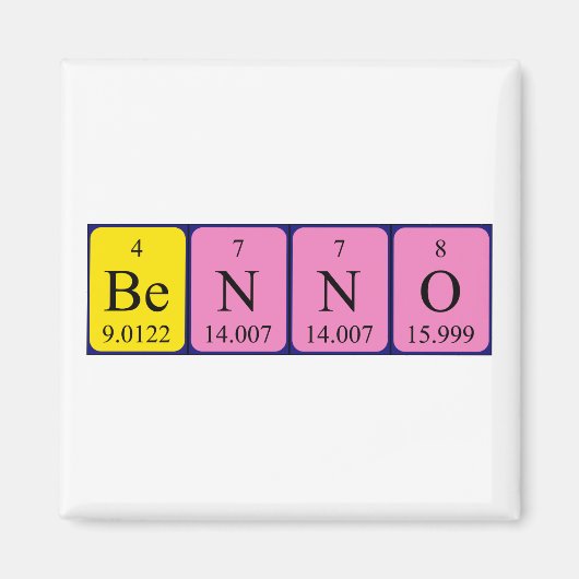 Benno periodiek table name magnet (Voorkant)