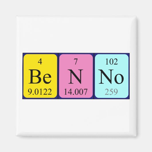 Benno periodiek table name magnet (Voorkant)
