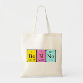 Benno periodieke table name canvas tas (Voorkant)
