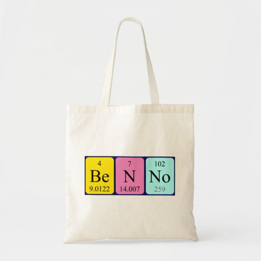 Benno periodieke table name canvas tas (Voorkant)