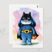 Benny Blue - Batbunny Halloween Briefkaart (Voorkant / Achterkant)