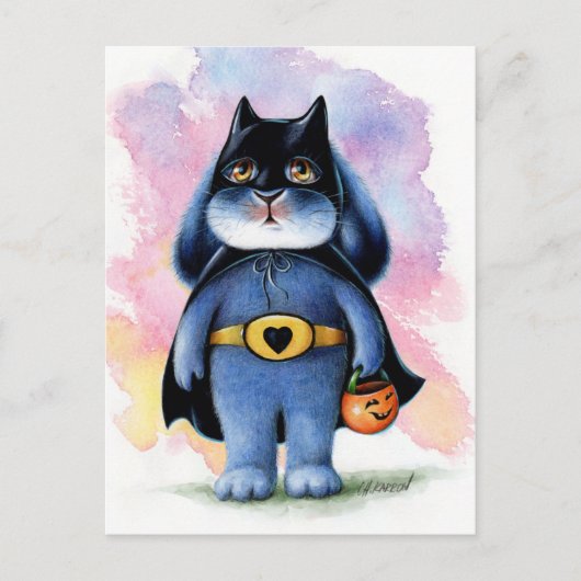 Benny Blue - Batbunny Halloween Briefkaart (Voorkant)