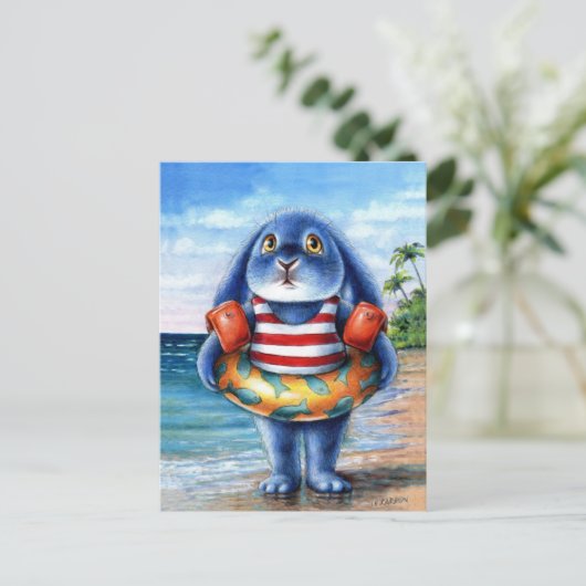 Benny Blue - Beach Briefkaart (Staand voorkant)