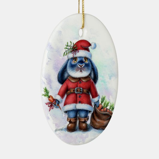 Benny Blue Bunny Kerstmis Ornament (Rechts)