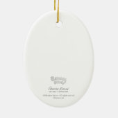 Benny Blue Bunny Kerstmis Ornament (Achterkant)