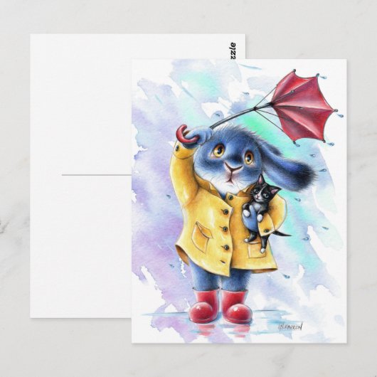 Benny Blue - Cat Rescue Briefkaart (Voorkant / Achterkant)