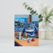 Benny Blue - Diner Briefkaart (Staand voorkant)