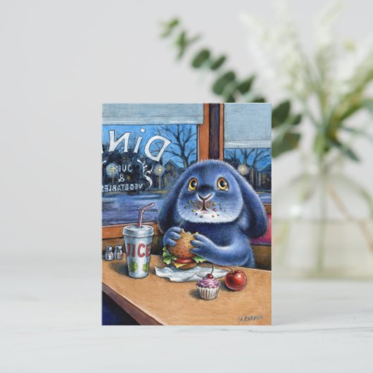 Benny Blue - Diner Briefkaart (Staand voorkant)