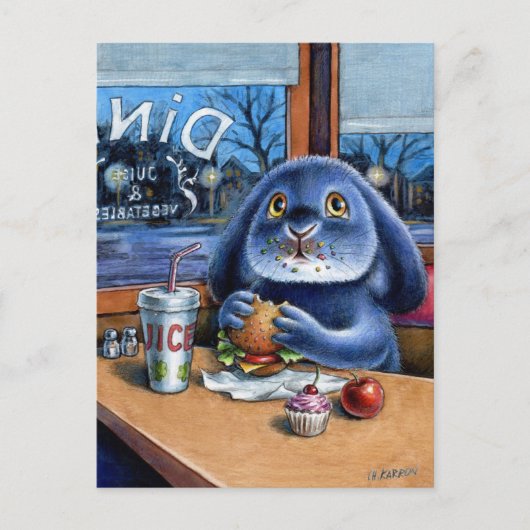 Benny Blue - Diner Briefkaart (Voorkant)