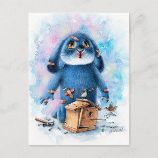 Benny Blue - DIY Bird House Briefkaart