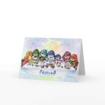 Benny Blue - Familiediner Gevouwen Wenskaart