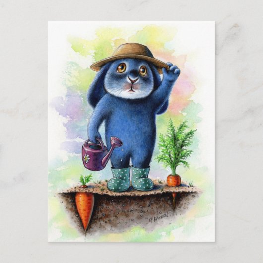 Benny Blue - Gardening Briefkaart (Voorkant)