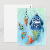 Benny Blue - Merbunny Briefkaart (Voorkant / Achterkant)