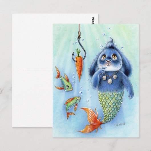 Benny Blue - Merbunny Briefkaart (Voorkant / Achterkant)