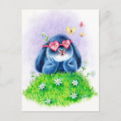 Benny Blue - Roze glazen Briefkaart (Voorkant)