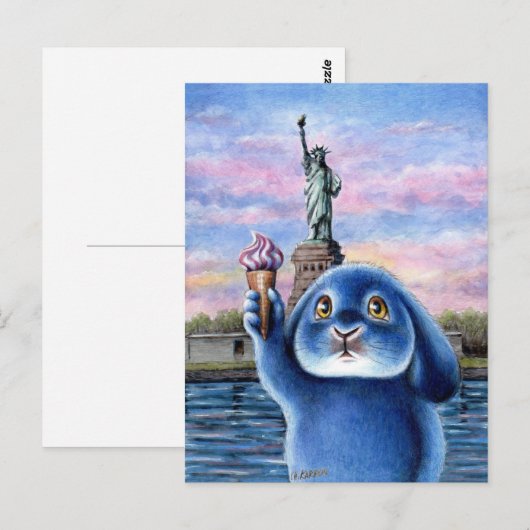 Benny Blue - Vrijheidsbeeld Briefkaart (Voorkant / Achterkant)