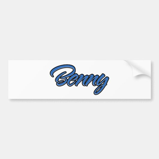Benny naam blauwe sticker sticker autoaufkleber (Voorkant)