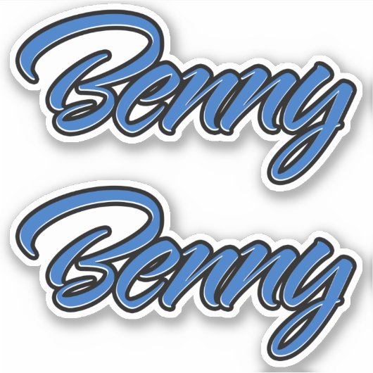 Benny Name blue Aufkleber Sticker Stickerset (Voorkant)