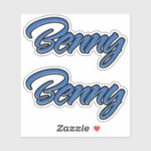 Benny Name blue Aufkleber Sticker Stickerset (Vel)