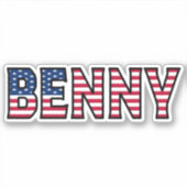 Benny Name Vorname USA Sticker Stickerset (Voorkant)