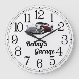 Benny's klassieke auto garage grote klok