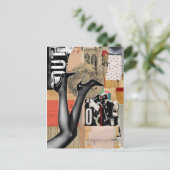 Benodigdheden Retro Mixed Media Collage Briefkaart (Staand voorkant)