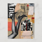 Benodigdheden Retro Mixed Media Collage Briefkaart (Voorkant)