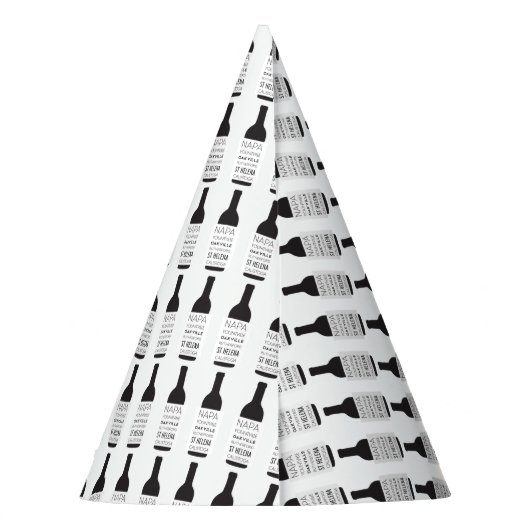 Benodigdheden van Napa-vallei wijnen - botteling Feesthoedjes (Achterkant)