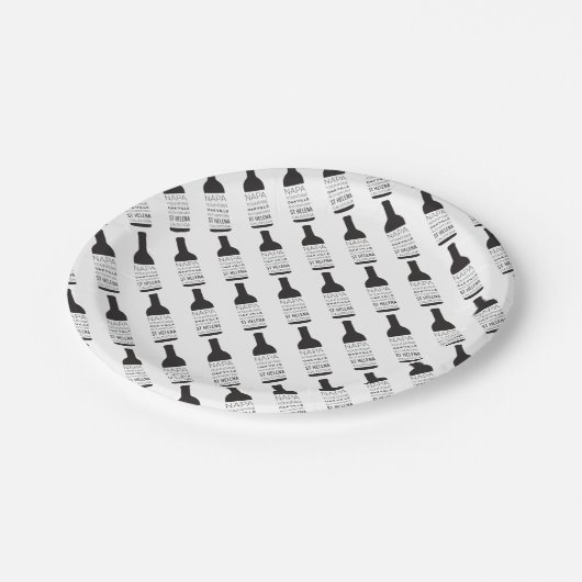 Benodigdheden van Napa-vallei wijnen - botteling Papieren Bordje (Gekanteld)