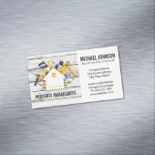 Benodigdheden voor bouwgereedschap magnetisch visitekaartje (Voorbeeld)