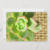 Benoemd Hen en Chicks Burlap Wedding Invitation Kaart (Achterkant)