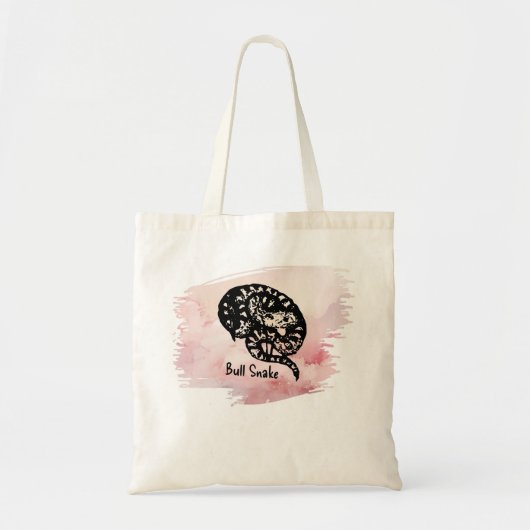 Benoemd Ik Bijt Bull Snake op Roze Tote Bag (Voorkant)
