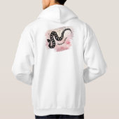 Benoemd Ik Bijt Massasauga Slang op Roze Hoodie (Achterkant)